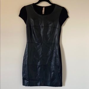 Faux Leather Mini Dress